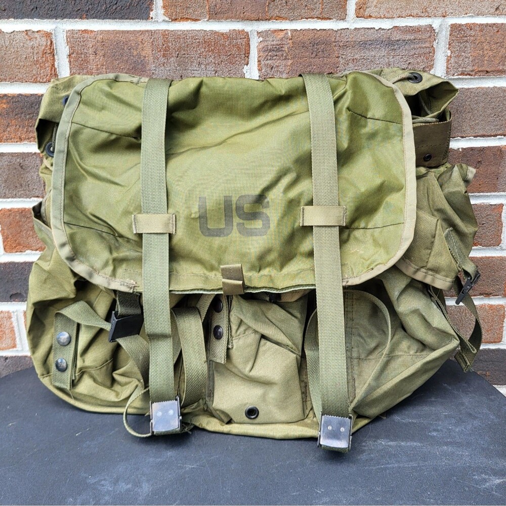Vintage US Military Field Pack Combat Medium Alice LC-1 Backpack Green NO FRAME